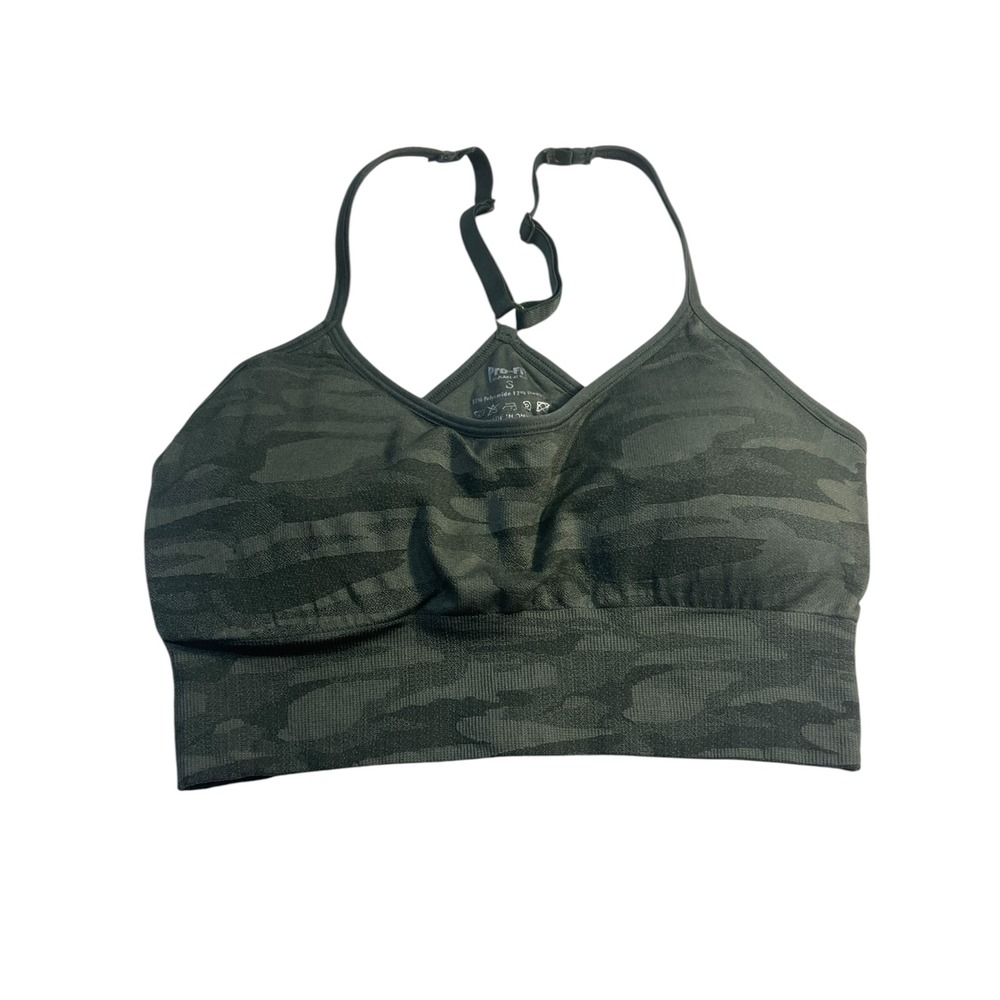 Pro-Fit Green Camo Sports Bralette Women's Size‎ Small Sports Athleisure